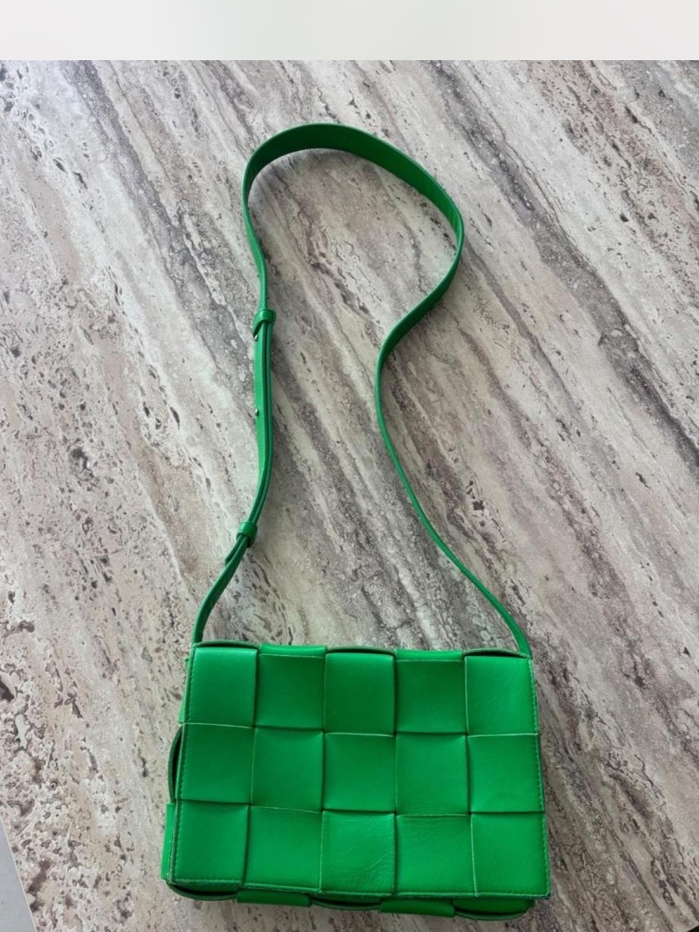 Bottega Veneta Green Intrecciato Leather Crossbody Bag